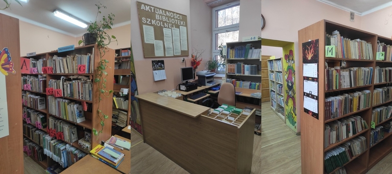 biblioteka kolaz na strone